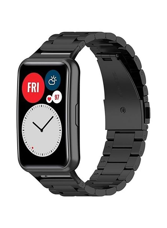 فيت سوار معدنيband ووتش فيت مقاس 42/44/45/49 mm لون أسود - Image 1